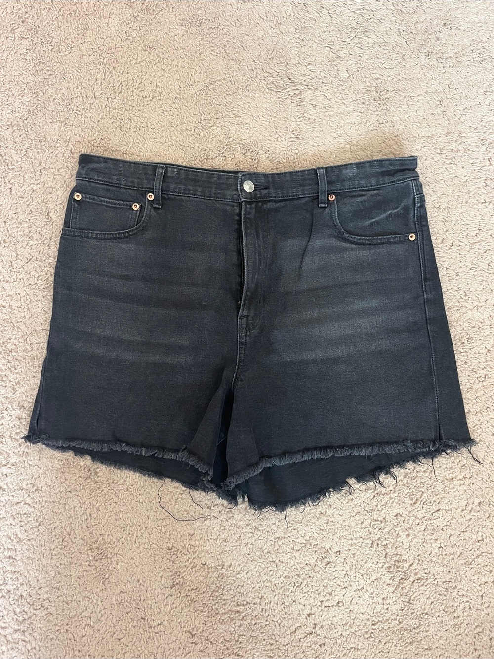 American Eagle Black Denim Cutoff Shorts